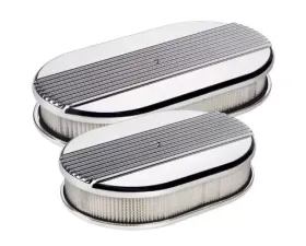 Billet Specialties Large Polished Oval Ribbed Air Cleaner