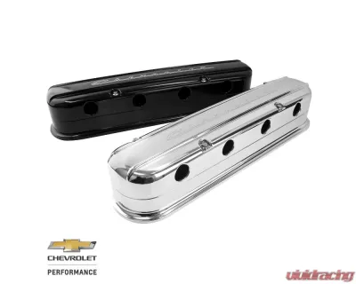 Billet Specialties Black Anodized Chevrolet Script LS3 Modular Valve Covers - P95485