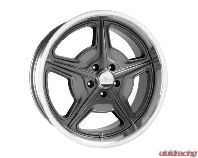 Billet Specialties Legends Series Speedway Wheel 18x8 5x4.75 19mm Titanium Center | Diamond Turned Lip - AC39009