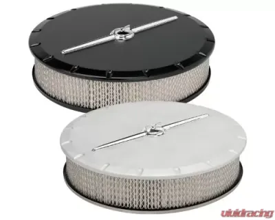 Billet Specialties 14" Satin Black Powder Coat Round Streamline Air Cleaner - 15824