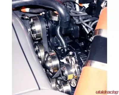 Billet Specialties Black Adonized Tru Trac Serpentine System with A/C & Power Steering Small Block Ford - BLK13600