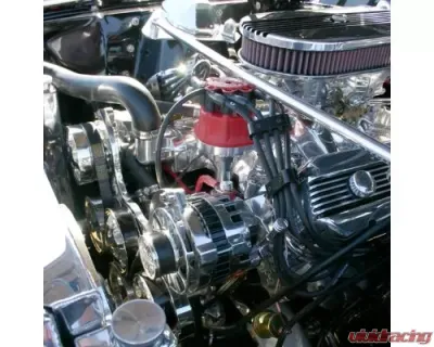 Billet Specialties Black Adonized Tru Trac Serpentine System with A/C & Power Steering Small Block Ford - BLK13600