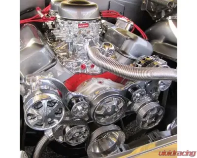 Billet Specialties Polished Tru Trac Serpentine System with A/C & Power Steering 348-409 Chevrolet - 14400