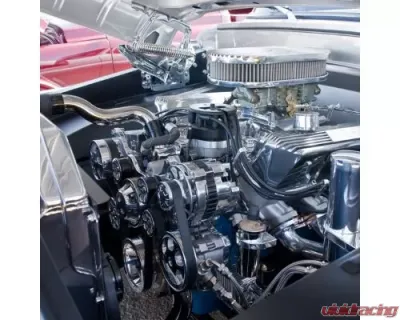 Billet Specialties Black Anodized Premium Tru Trac Serpentine System with Billet Alternator, A/C & Power Steering FE Ford - BLK14700PA