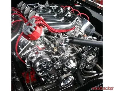 Billet Specialties Black Anodized Premium Tru Trac Serpentine System with A/C & Power Steering Big Block Chrysler | HEMI - BLK14800P