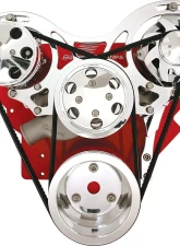 Billet Specialties V-Trac Pulley System No Power Steering w/ AC Small Block Chevrolet                                     - V3120 - Image 3