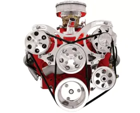 Billet Specialties V-Trac Pulley System w/ Power Steering & AC Small Block Chevrolet