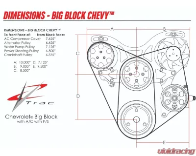 Billet Specialties V-Trac Pulley System w/ Power Steering & AC Big Block Chevrolet - V4220