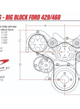Billet Specialties Black Anodized Tru Trac Serpentine System with A/C Big Block Ford                                     - BLK14620 - Image 4