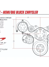 Billet Specialties Black Anodized Premium Tru Trac Serpentine System with A/C & Power Steering Big Block Chrysler | HEMI                                     - BLK14800P - Image 5