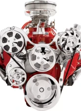 Billet Specialties Premium Tru Trac Serpentine System with AC no PS Billet Alternator Polished Small Block Chevrolet                                     - 13120A - Image 2