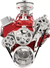 Billet Specialties Premium Tru Trac Serpentine System no PS & AC Billet Alternator Polished Small Block Chevrolet                                     - 13125A - Image 2