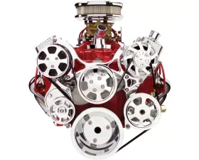 Billet Specialties Premium Tru Trac Serpentine System with AC PS & Billet Alternator Polished Small Block Chevrolet