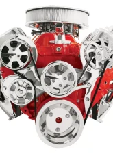 Billet Specialties Premium Tru Trac Serpentine System with AC no PS Billet Alternator Polished Big Block Chevrolet                                     - 14120A - Image 2