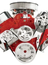 Billet Specialties Premium Tru Trac Serpentine System no AC & PS Billet Alternator Polished Big Block Chevrolet                                     - 14125A - Image 2