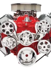 Billet Specialties Premium Tru Trac Serpentine System with AC & PS Billet Alternator Polished Big Block Chevrolet                                     - 14220PA - Image 2