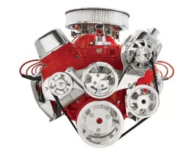 Billet Specialties Premium Tru Trac Serpentine System no AC with PS Billet Alternator Polished Big Block Chevrolet