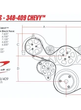 Billet Specialties Premium Tru Trac Serpentine System with AC no PS Billet Alternator Polsihed 348 | 409 Chevrolet                                     - 14420A - Image 2
