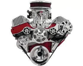 Billet Specialties Premium Tru Trac Serpentine System no AC & PS Billet Alternator Polished 348 | 409 Chevrolet