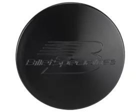 Billet Specialties Racing Steering Wheel Button with Logo Cap Black