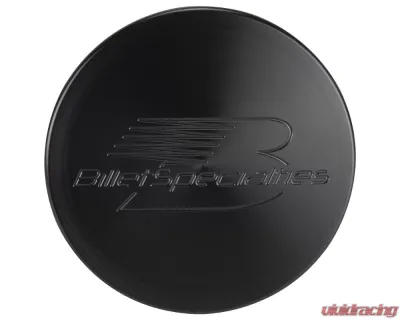 Billet Specialties Racing Steering Wheel Button with Logo Cap Black - BLK31265