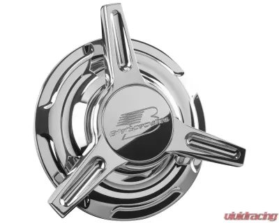 Billet Specialties Palmdale Wheels 7 Slot Flat Spinner Center Caps (Pair) - CAP5FS