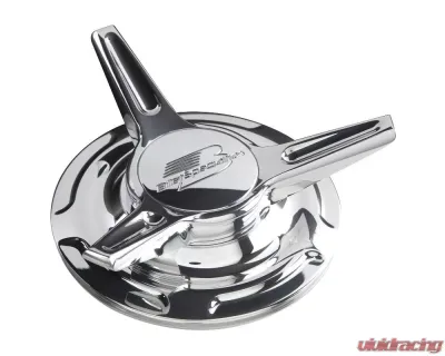 Billet Specialties Palmdale Wheels 7 Slot Flat Spinner Center Caps (Pair) - CAP5FS