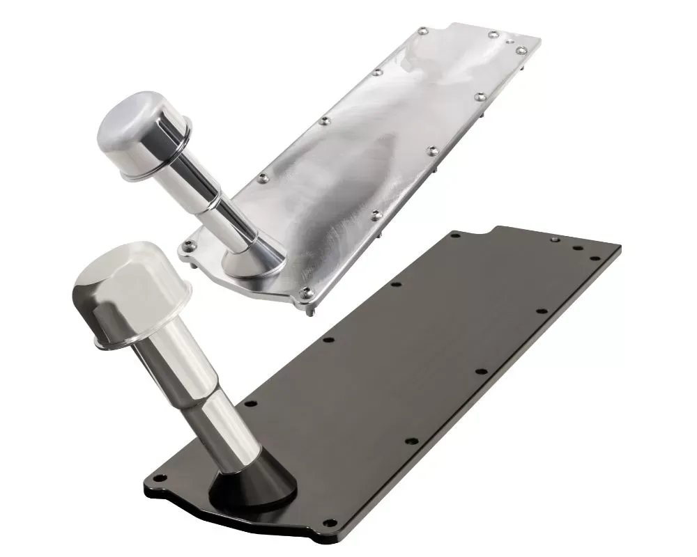 Billet Specialties Raw Machined Gen 4 LS Valley Cover w/ Breather Tube - 95054