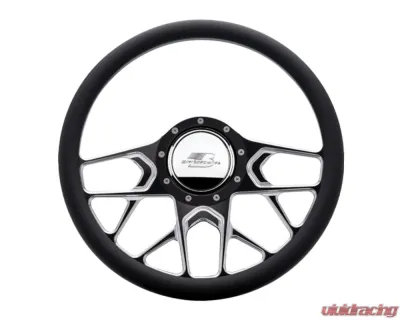 Billet Specialties 14" Redline 1/2 Wrap Steering Wheel - Contrast Cut - BC30107