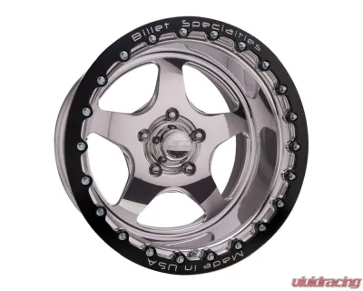 Billet Specialties Single Bead Lock Cheyenne Wheel 15x14 Polished - AMC20SB514