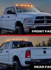 Recon Truck Accessories 5 Piece Cab Roof Light Set 2-Way Front & Rear Facing Ultra High-Power LEDs Multiple Lens & Colors Dodge RAM Heavy-Duty 2500 | 3500 2003-2018                                     - 264146BKHPAM - Image 2