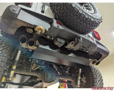 Rock Hard 4x4 Aluminum Muffler Skid Plate for 392 HEMI Jeep Wrangler JL 2/4DR 2018+ - RH-90545