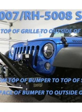 Rock Hard 4x4 Patriot Series Grille Width Stinger Front Bumper w/ Receiver w/o Fog Lights Jeep Wrangler JK 2007-2018                                     - RH-5021 - Image 2