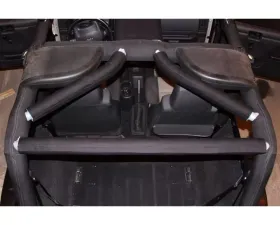 Rockhard 4x4 Black Rear Overhead Angle Bars Padding Kit Jeep Wrangler YJ 1987-1995