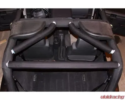 Rockhard 4x4 Black Rear Overhead Angle Bars Padding Kit Jeep Wrangler YJ 1987-1995 - RH-1002-AP