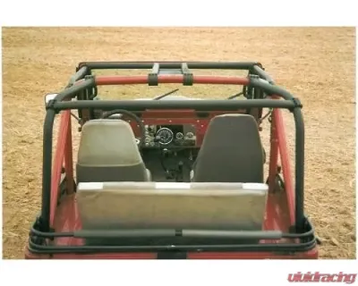 Rockhard 4x4 Unpainted Family Style Rear Side Bars w/ Straight Across Rear Bar Jeep CJ5 1955-1978 - RH-1006-A