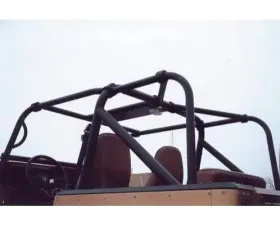 Rockhard 4x4 Unpainted Family Style Rear Side Bars & Overhead Angle Bars Jeep CJ7 1976-1978