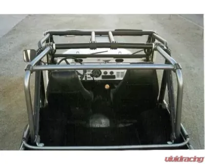 Rockhard 4x4 Unpainted Family Style Rear Side Bars w/ Straight Across Rear Bar Jeep CJ5 1979-1983 - RH-1008-A