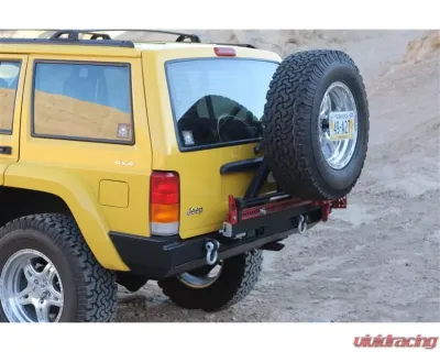 Rockhard 4x4 Patriot Series Rear Bumper w/ Tire Carrier Jeep Cherokee XJ 1984-2001 - RH-1013