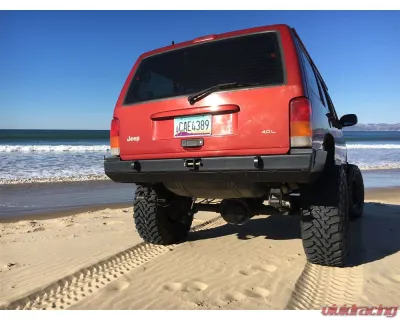 Rock Hard 4x4 Patriot Series Rear Bumper for Bushwacker Flat Flares Jeep Cherokee XJ 1984-2001 - RH-1013-E