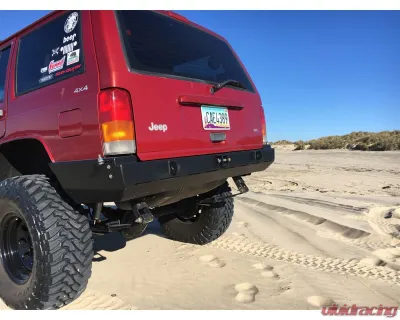 Rock Hard 4x4 Patriot Series Rear Bumper for Bushwacker Flat Flares Jeep Cherokee XJ 1984-2001 - RH-1013-E