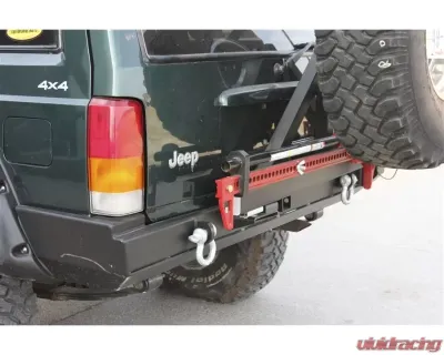 Rockhard 4x4 Bushwacker Pocket Flares Patriot Series Rear Bumper w/ Tire Carrier Jeep Cherokee XJ 1984-2001 - RH-1013-B