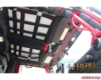 Rockhard 4x4 Black Overhead T-Section Padding Kit Jeep Wrangler JK 2/4-Door 2007-2018 - RH-1030-TP