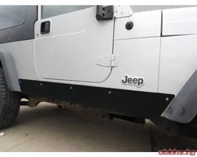 Rockhard 4x4 Black Patriot Series Rocker Guards W/O Tube Sliders Jeep Wrangler TJ 1997-2006 - RH-3001-C