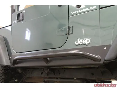 Rock Hard 4x4 Patriot Series Rocker Guards w/ Tube Sliders - Raw Finish for Jeep Wrangler TJ 1997-2006 - RH-3001-S