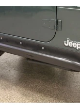 Rock Hard 4x4 Patriot Series Rocker Guards w/ Tube Sliders - Raw Finish for Jeep Wrangler TJ 1997-2006                                     - RH-3001-S - Image 3