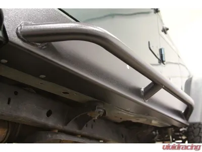 Rock Hard 4x4 Patriot Series Rocker Guards w/ Tube Sliders - Raw Finish for Jeep Wrangler TJ 1997-2006 - RH-3001-S