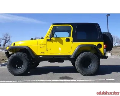 Rockhard 4x4 Black Patriot Series Rocker Guards w/ Tube Sliders Jeep Wrangler TJ 1997-2006 - RH-3001-SC