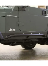 Rockhard 4x4 Black Patriot Series Rocker Guards w/ Tube Sliders Jeep Wrangler TJ 1997-2006                                     - RH-3001-SC - Image 9