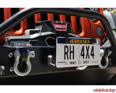 Rockhard 4x4 Hawse Fairlead License Plate Mount w/ Cable Lanyard - RH-4004